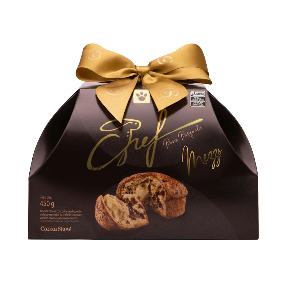 Bolo de Páscoa do Chef Mezzo ao Leite e Branco 450g