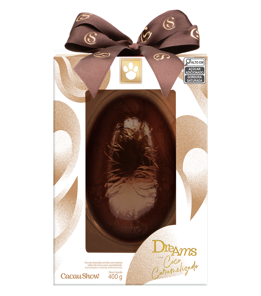 Ovo de Páscoa Dreams Coco Caramelizado 400g