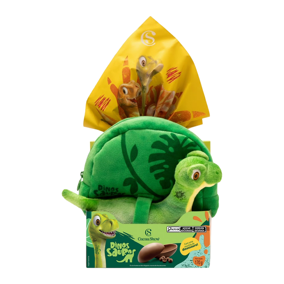 Ovo de Páscoa ao Leite Mochila Dino 170g