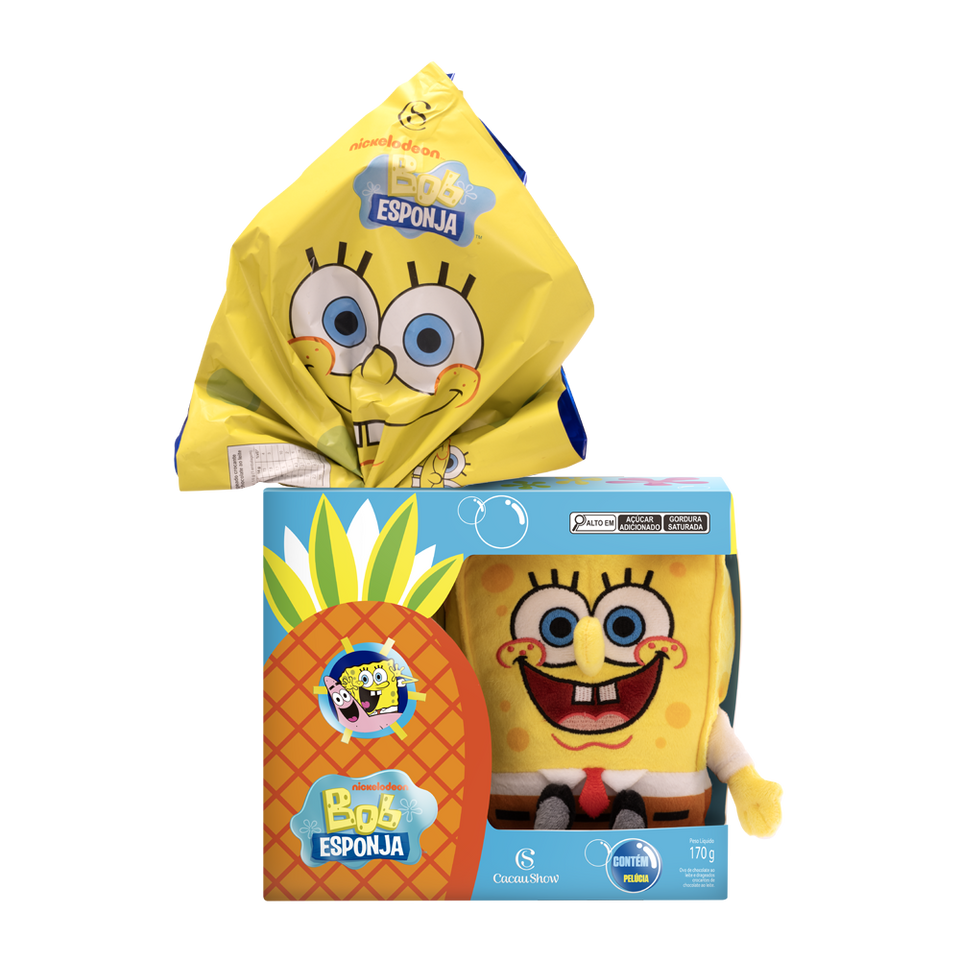 Ovo de Páscoa Pelúcia Bob Esponja 170g