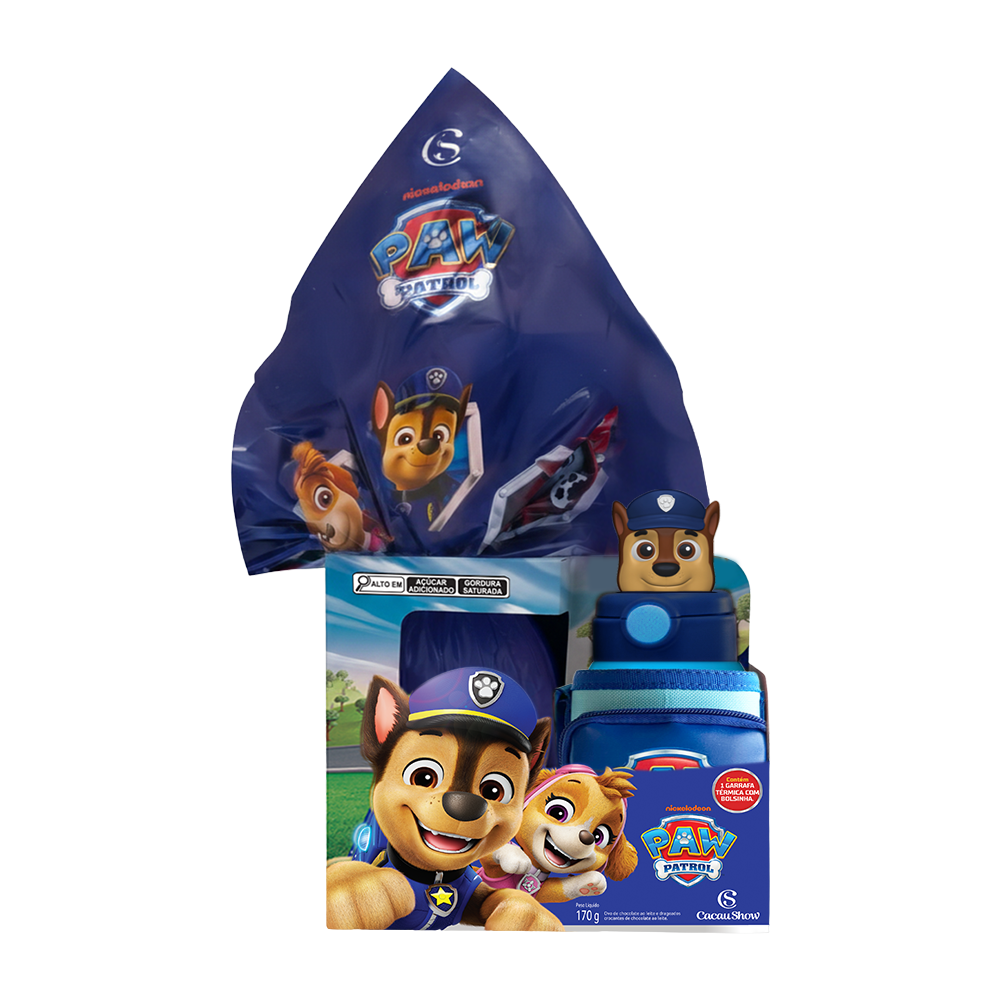 Ovo de Páscoa Patrulha Canina Garrafa Chase 170g