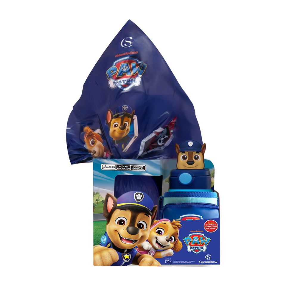 Ovo de Páscoa Patrulha Canina Garrafa Chase 170g