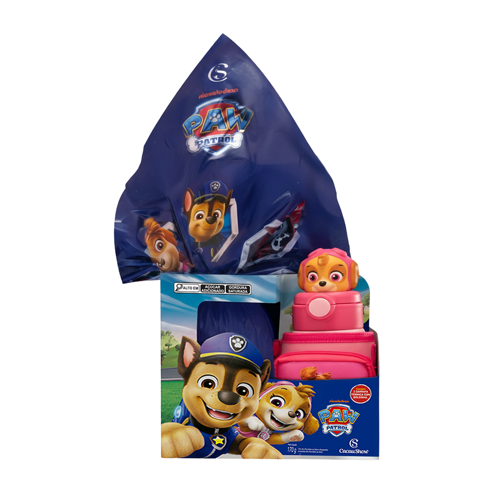 Ovo de Páscoa Patrulha Canina Garrafa Skye 170g