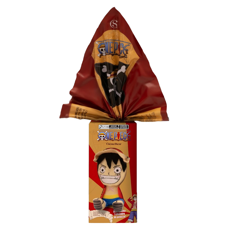 Ovo de Páscoa ao Leite Chaveiro Luffy One Piece 170g
