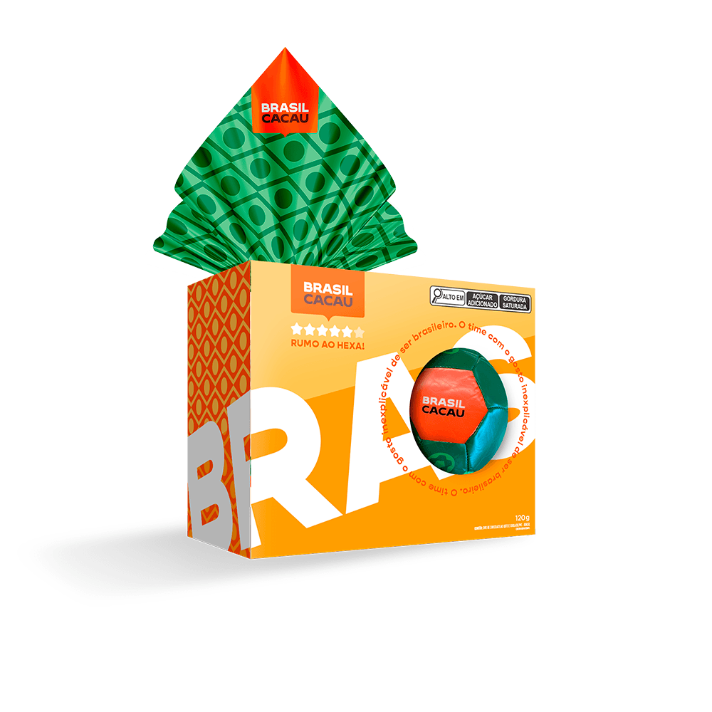 Ovo de Páscoa com Bola de Futebol Brasil 120g