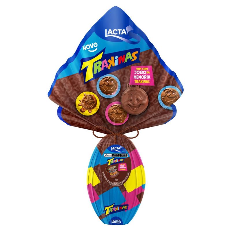 Ovo de Páscoa Lacta Trakinas com Jogo da Memória 190g