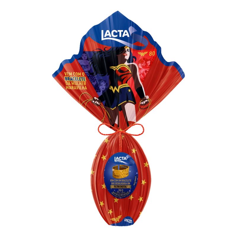 Ovo de Páscoa Lacta Mulher Maravilha 166g