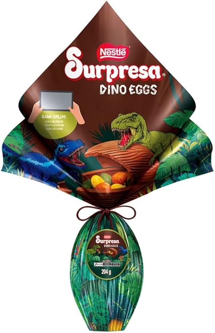 Ovo de Páscoa Nestle Surpresa Dino Eggs  204g