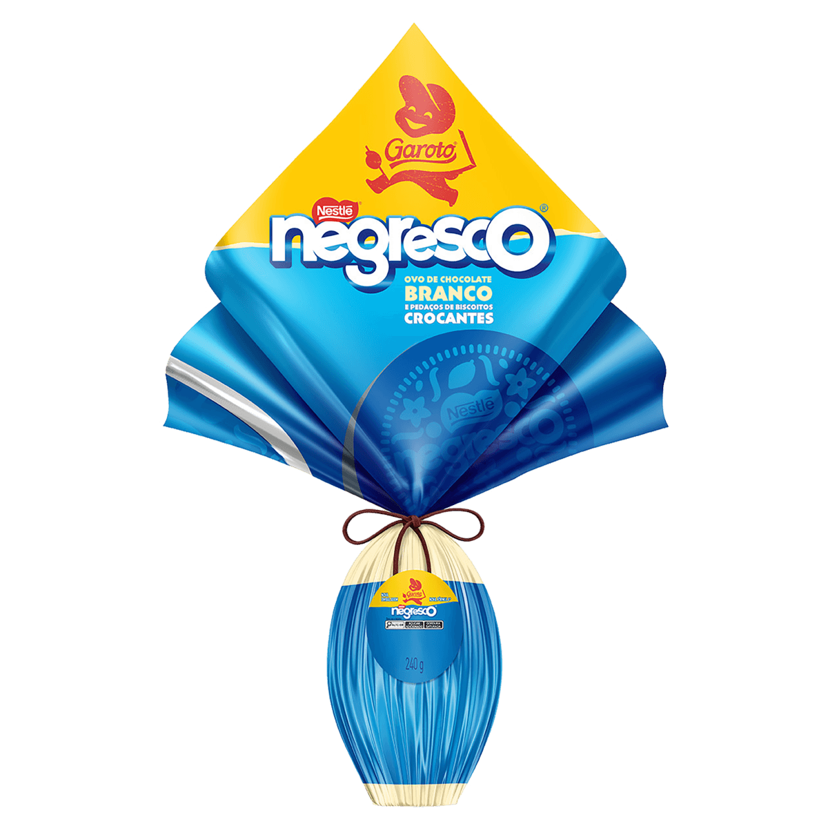 Ovo de Páscoa Garoto Negresco Branco 240g